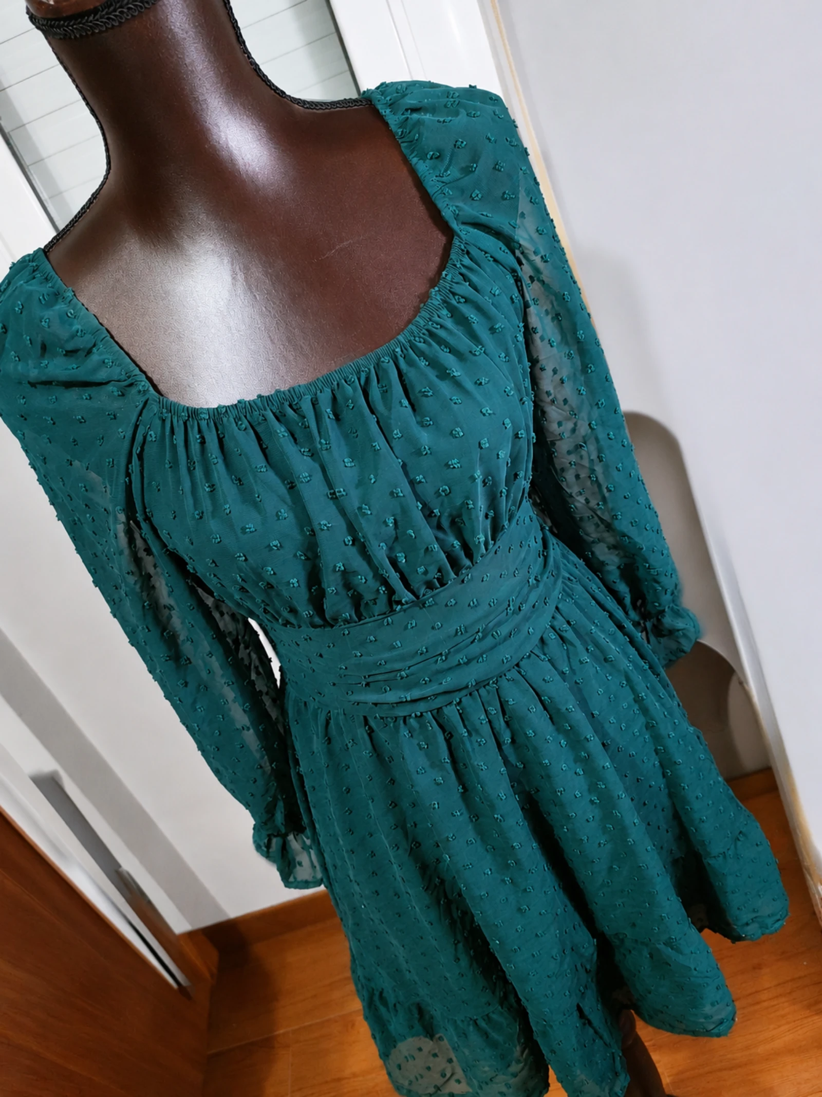 Vestido Verde Esmeralda Boho Chic | Espalda Abierta | Talla M | Precioso